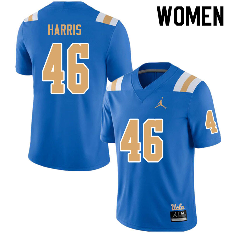 Jordan Brand Women #46 Hayden Harris UCLA Bruins College Football Jerseys Sale-Blue - Click Image to Close